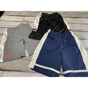 3 Pc Boys Basketball Shorts Brand Names Nike And Under Armor Size 7